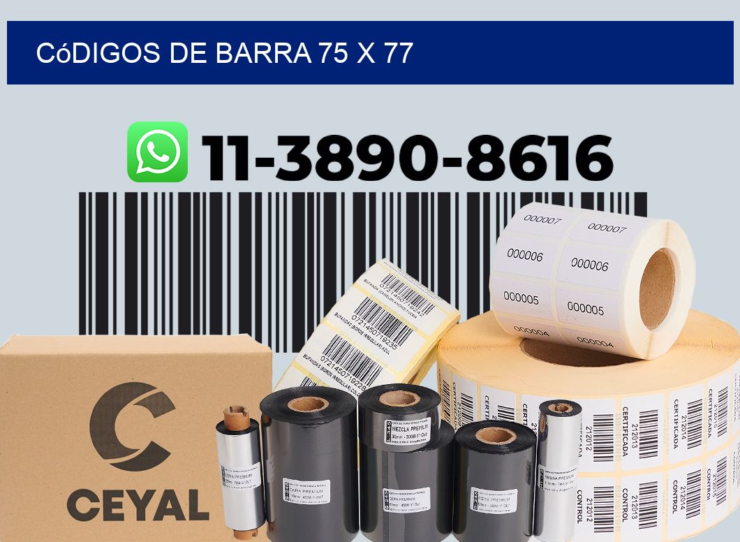 códigos de barra 75 x 77