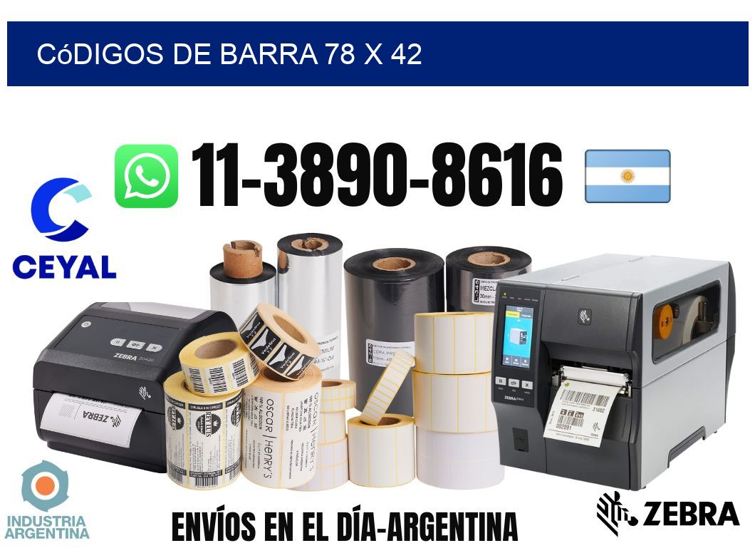 códigos de barra 78 x 42