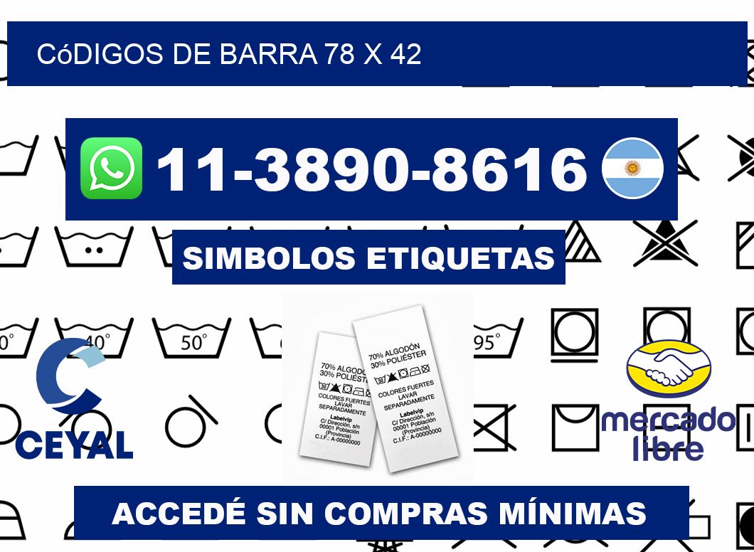 códigos de barra 78 x 42