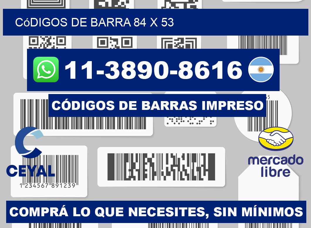 códigos de barra 84 x 53