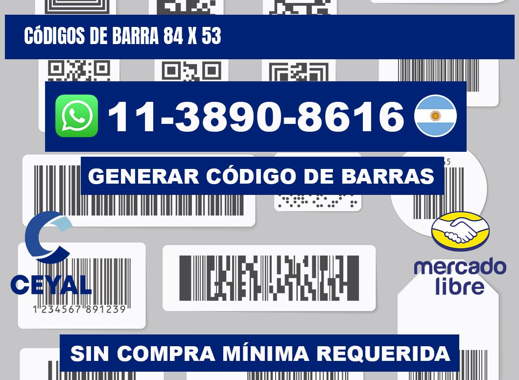 códigos de barra 84 x 53