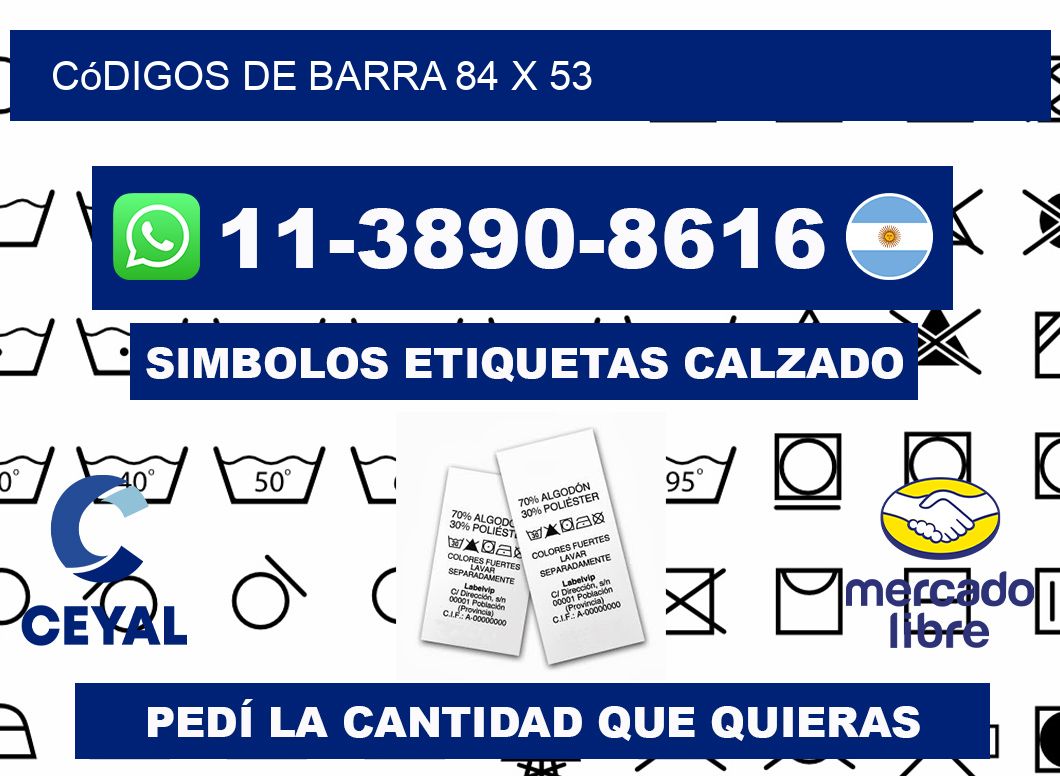 códigos de barra 84 x 53