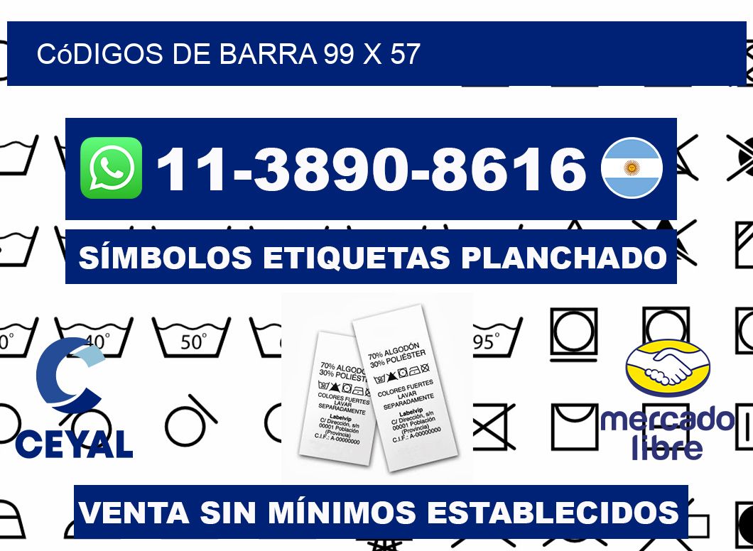códigos de barra 99 x 57