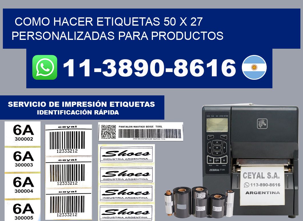 como hacer etiquetas 50 x 27 personalizadas para productos
