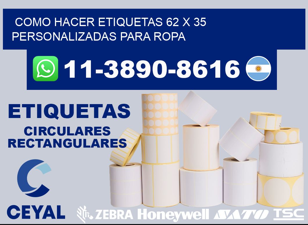 como hacer etiquetas 62 x 35 personalizadas para ropa