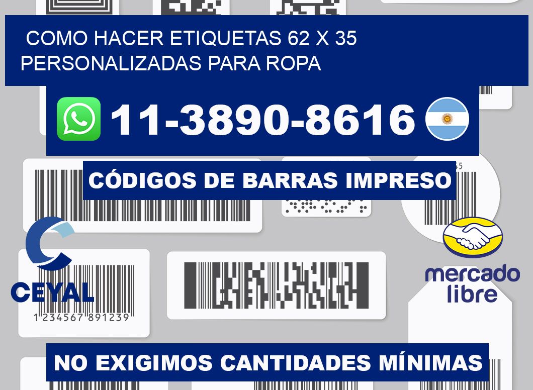 como hacer etiquetas 62 x 35 personalizadas para ropa