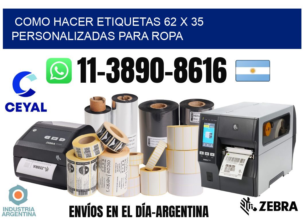 como hacer etiquetas 62 x 35 personalizadas para ropa