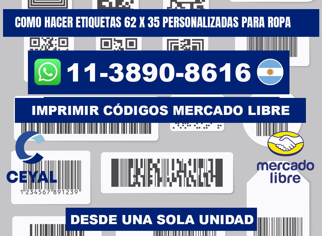como hacer etiquetas 62 x 35 personalizadas para ropa
