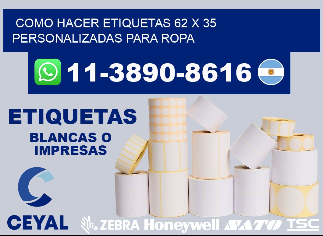 como hacer etiquetas 62 x 35 personalizadas para ropa