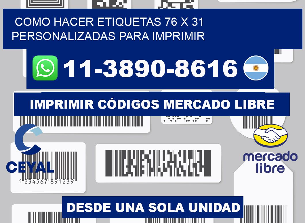 como hacer etiquetas 76 x 31 personalizadas para imprimir