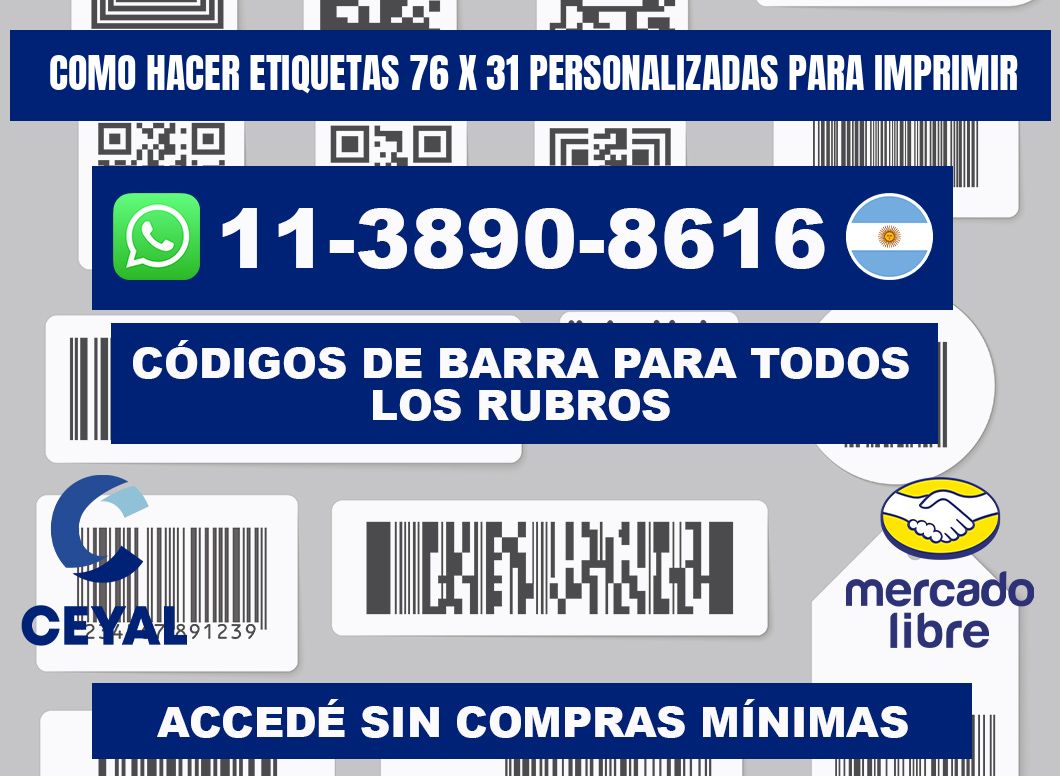 como hacer etiquetas 76 x 31 personalizadas para imprimir