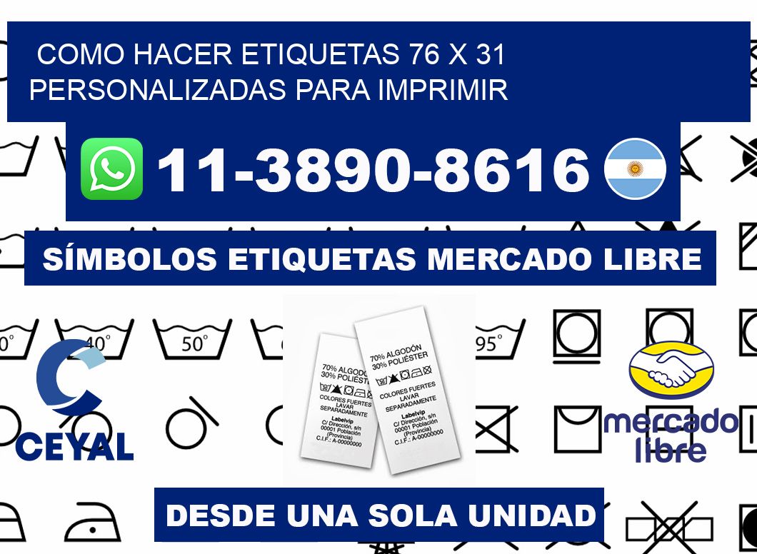 como hacer etiquetas 76 x 31 personalizadas para imprimir