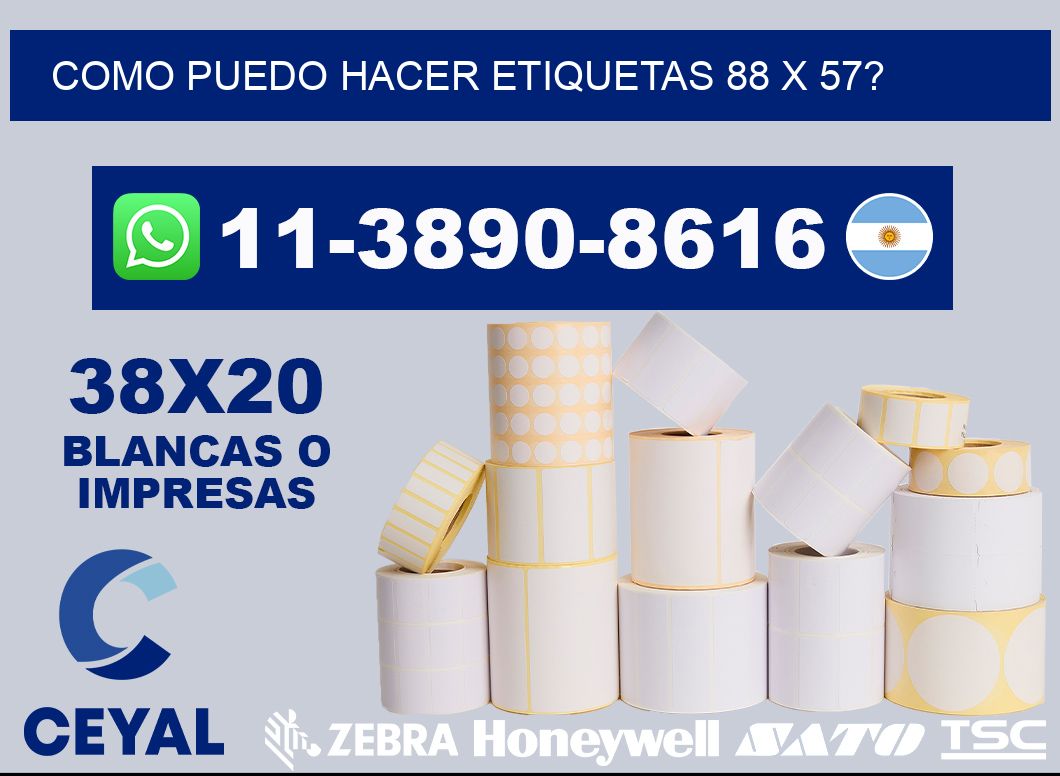 como puedo hacer etiquetas 88 x 57?