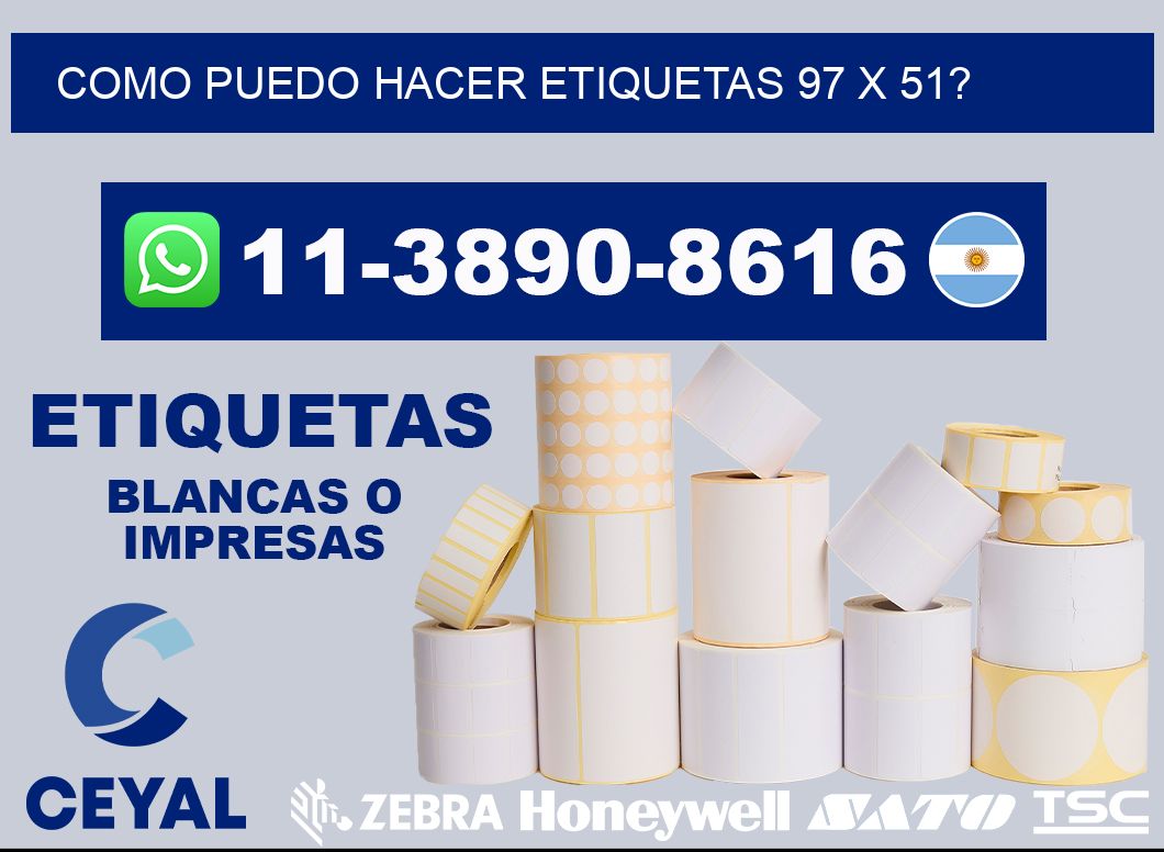 como puedo hacer etiquetas 97 x 51?