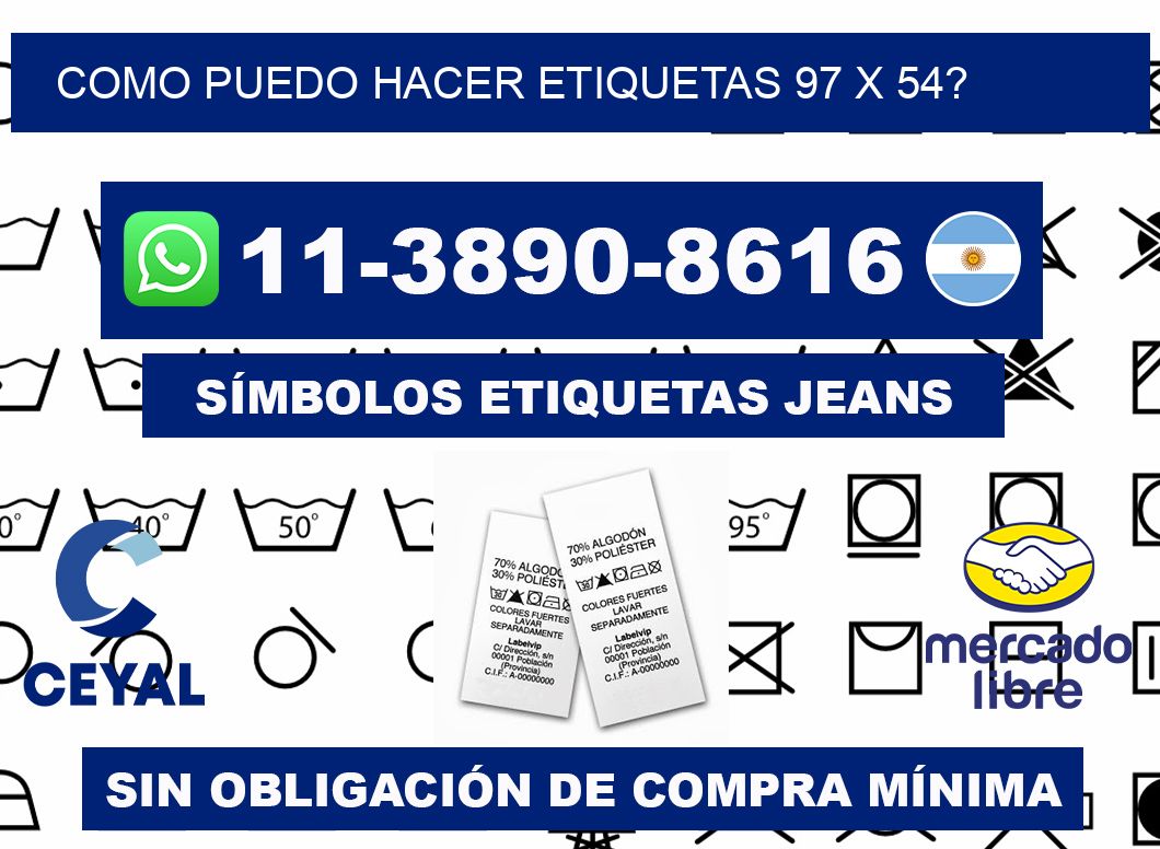 como puedo hacer etiquetas 97 x 54?