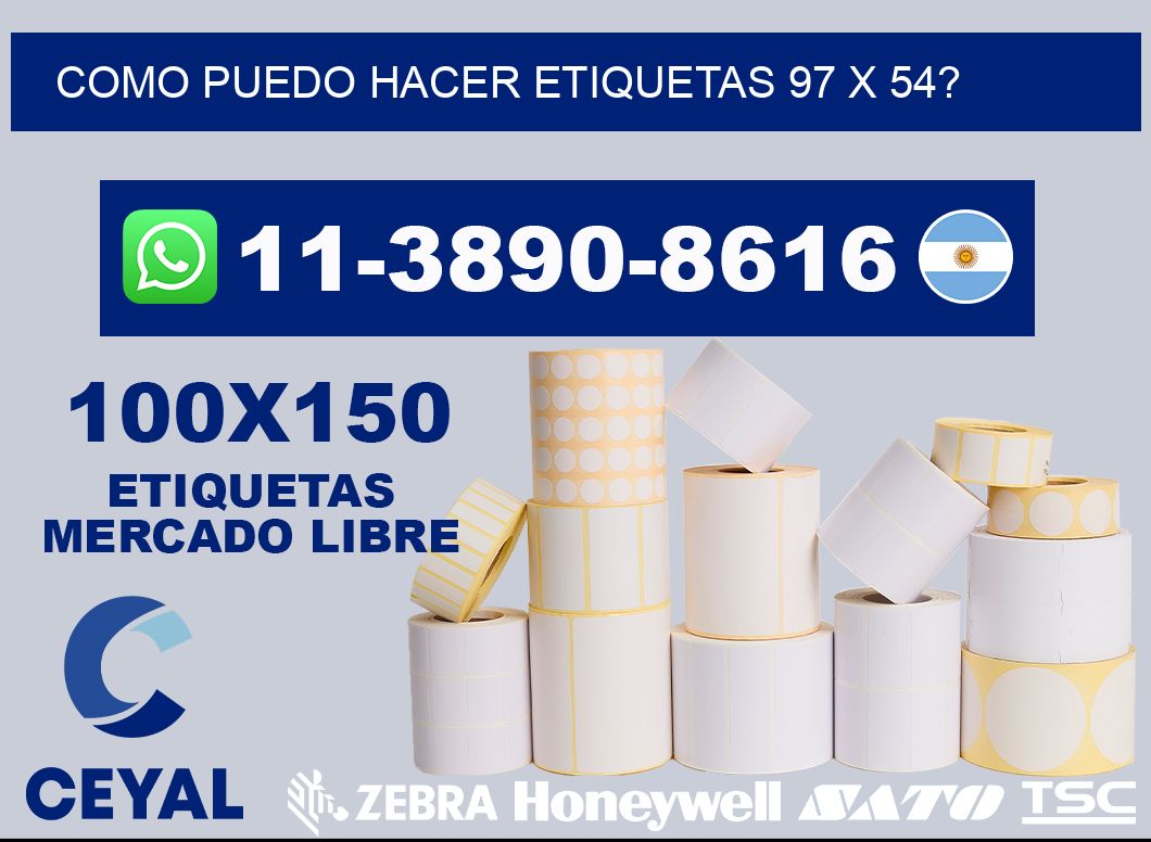 como puedo hacer etiquetas 97 x 54?