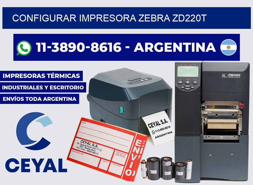 configurar impresora Zebra ZD220T