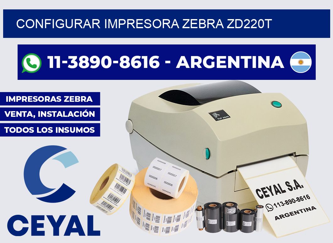 configurar impresora Zebra ZD220T