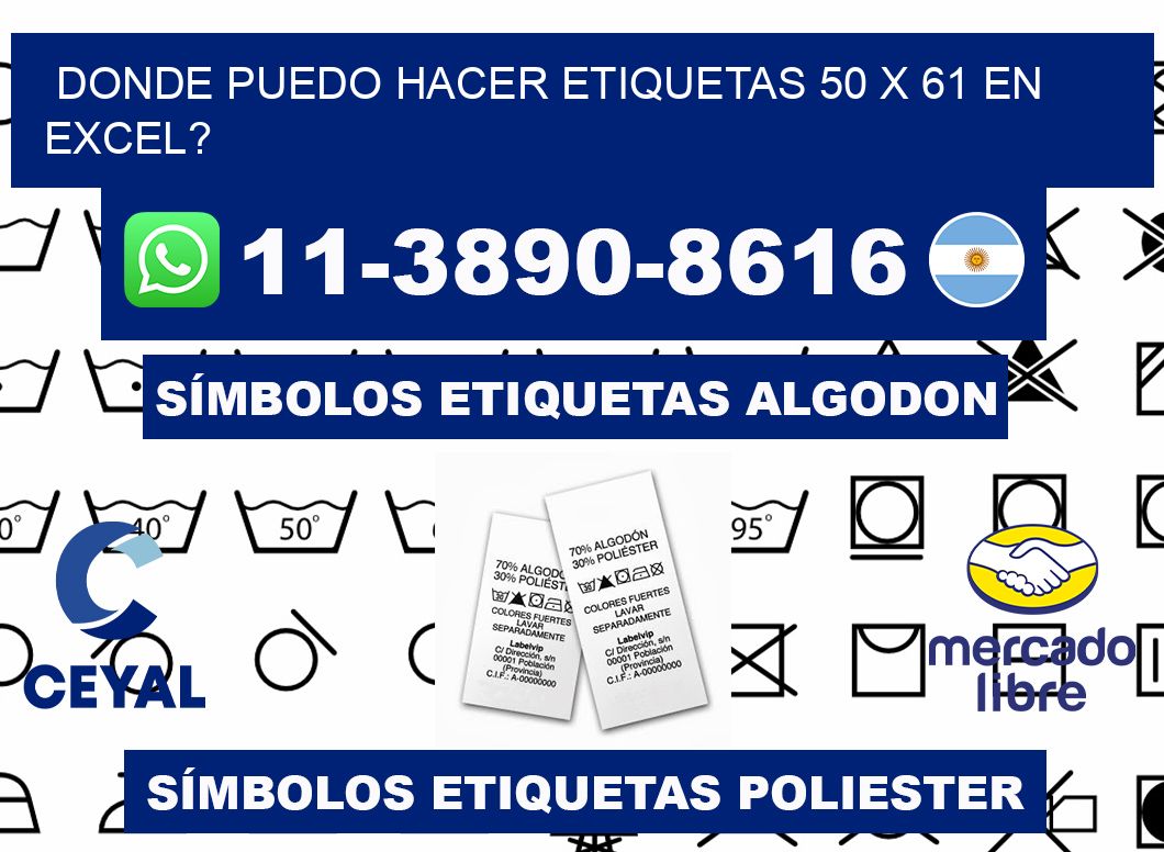 donde puedo hacer etiquetas 50 x 61 en excel?