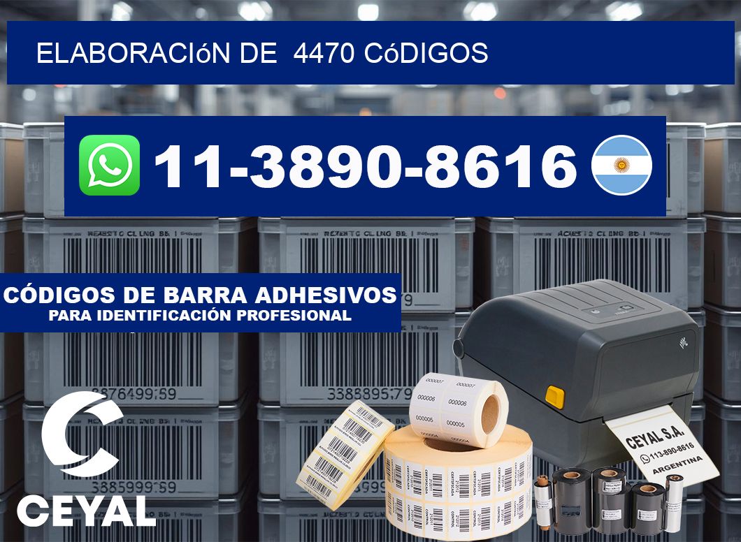 elaboración de  4470 códigos