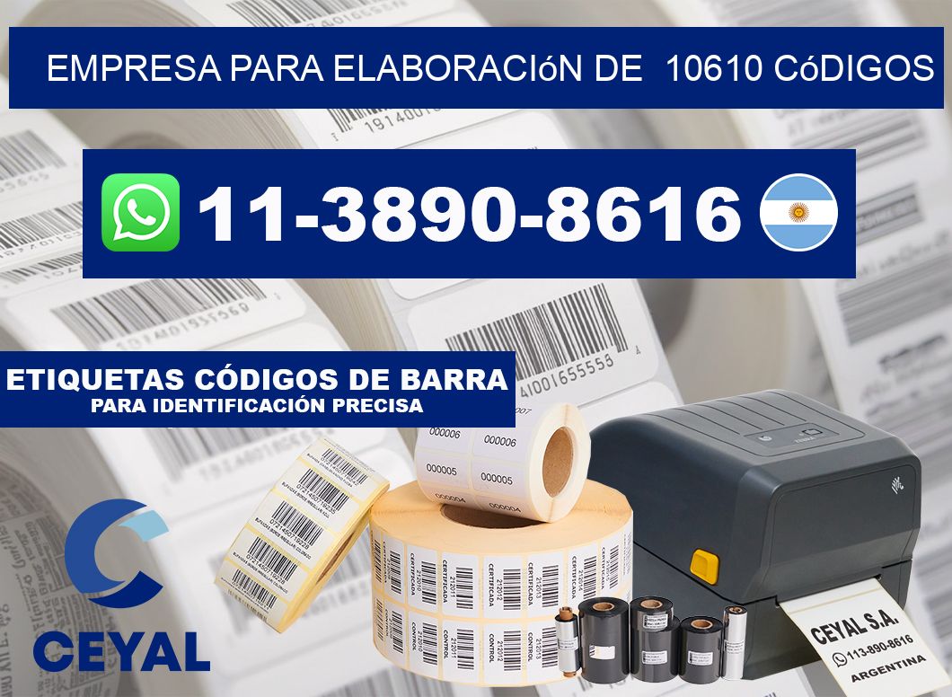empresa para elaboración de  10610 códigos