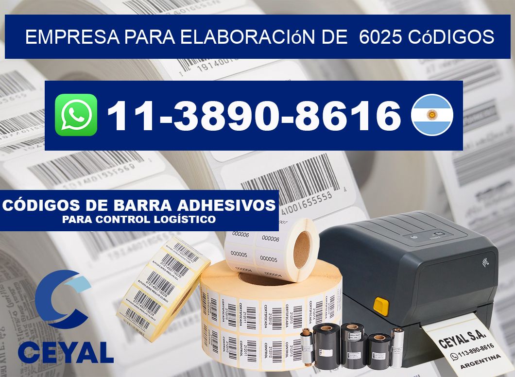 empresa para elaboración de  6025 códigos