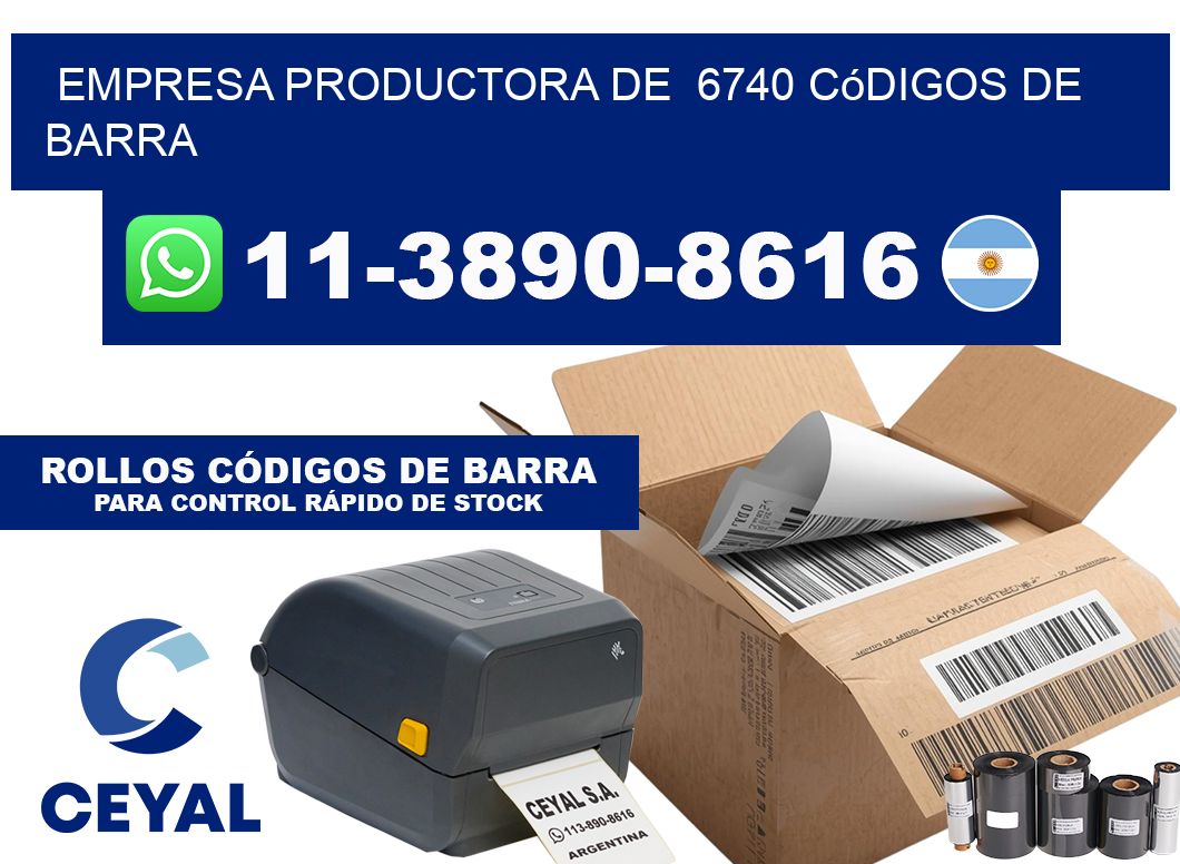 empresa productora de  6740 códigos de barra