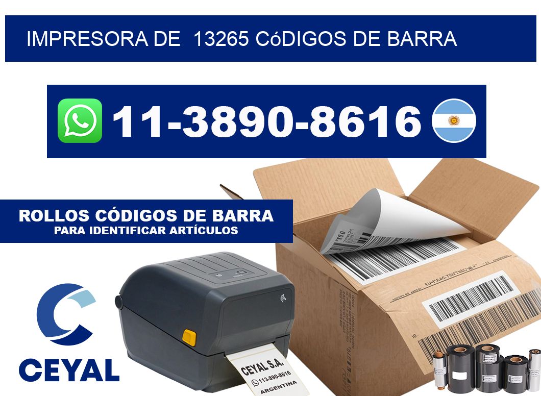 impresora de  13265 códigos de barra