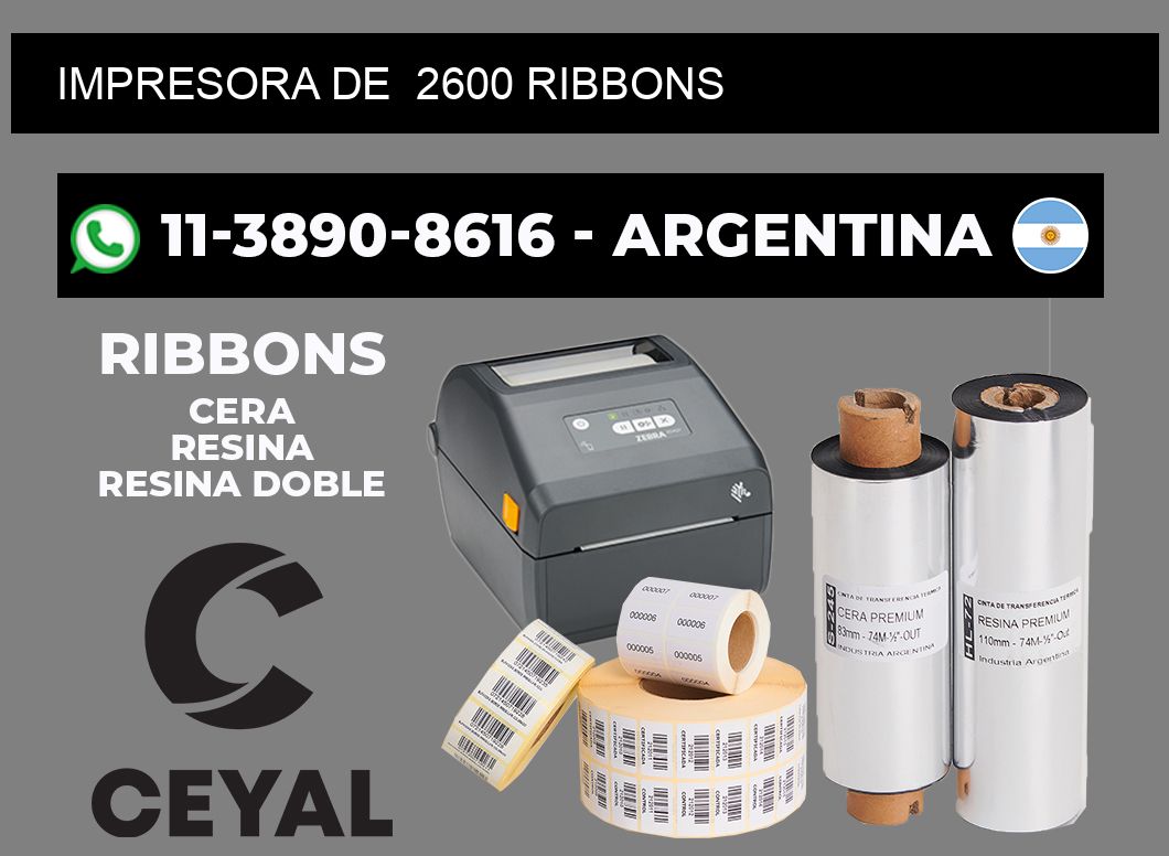 impresora de  2600 ribbons