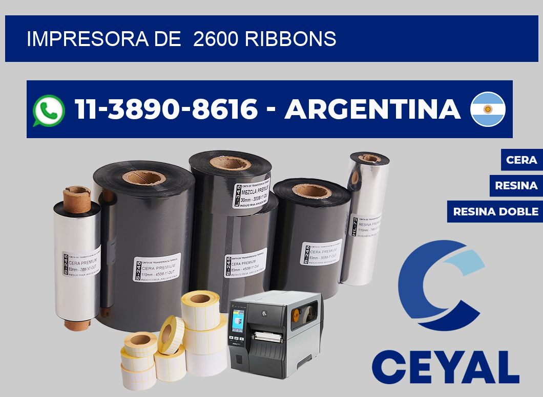 impresora de  2600 ribbons