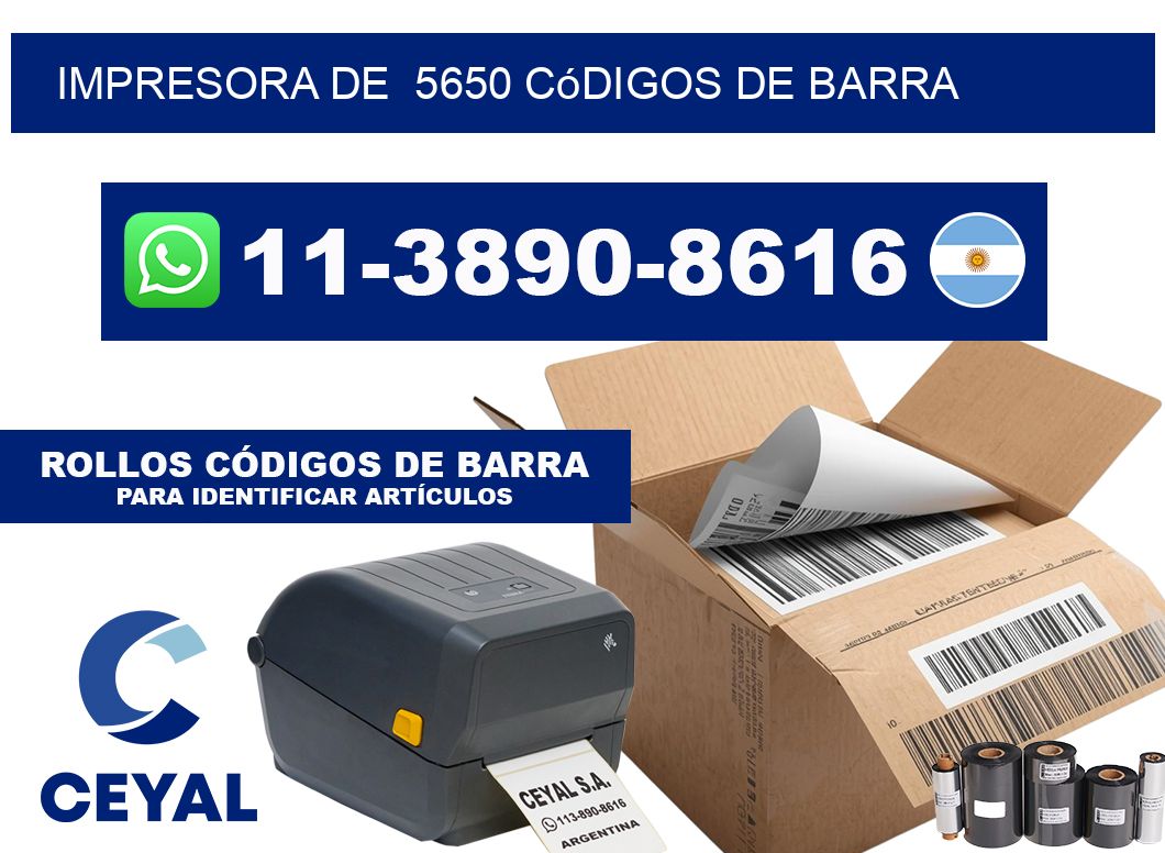 impresora de  5650 códigos de barra