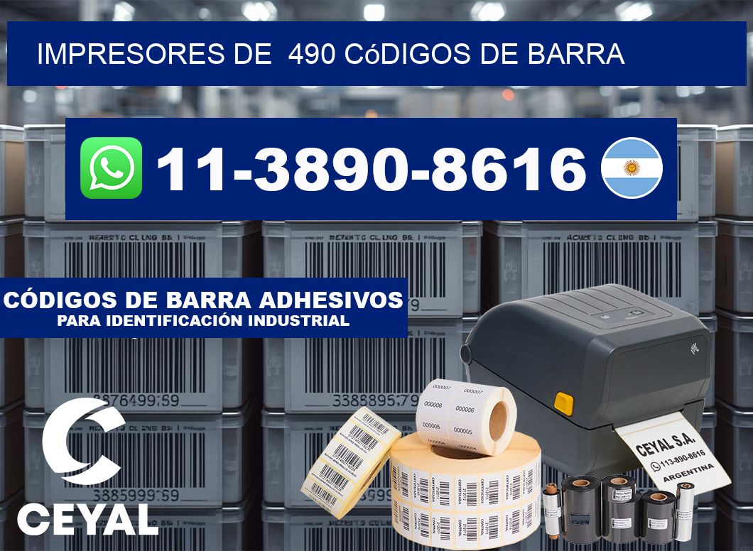 impresores de  490 códigos de barra