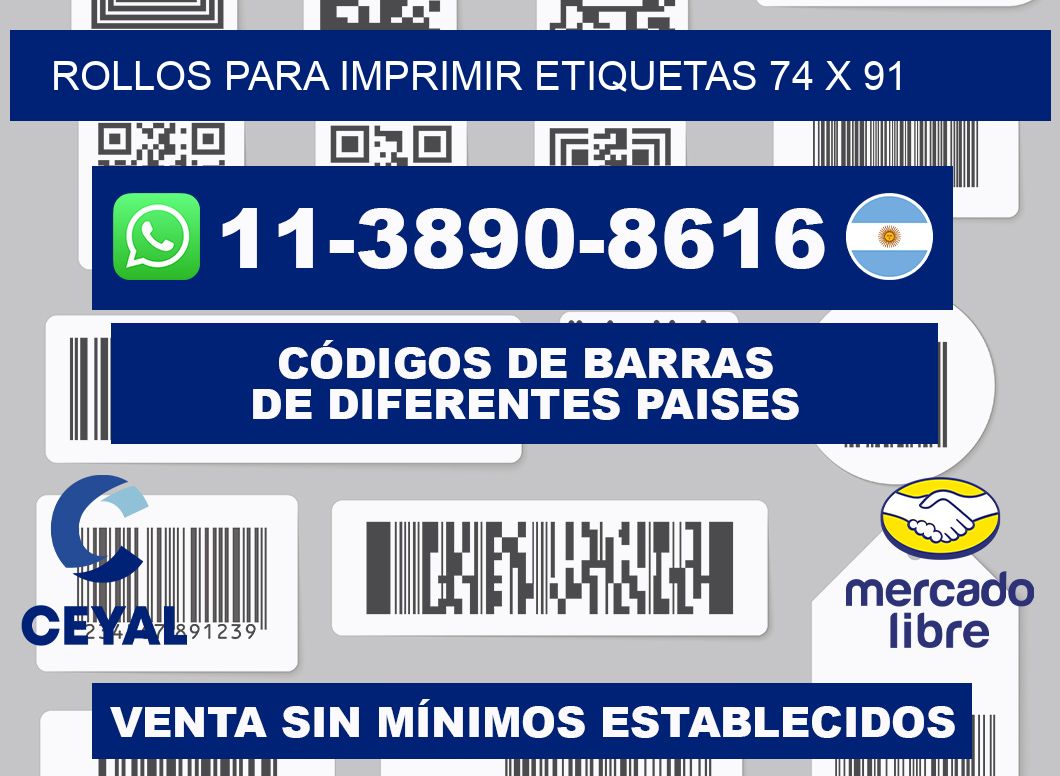 rollos para imprimir etiquetas 74 x 91