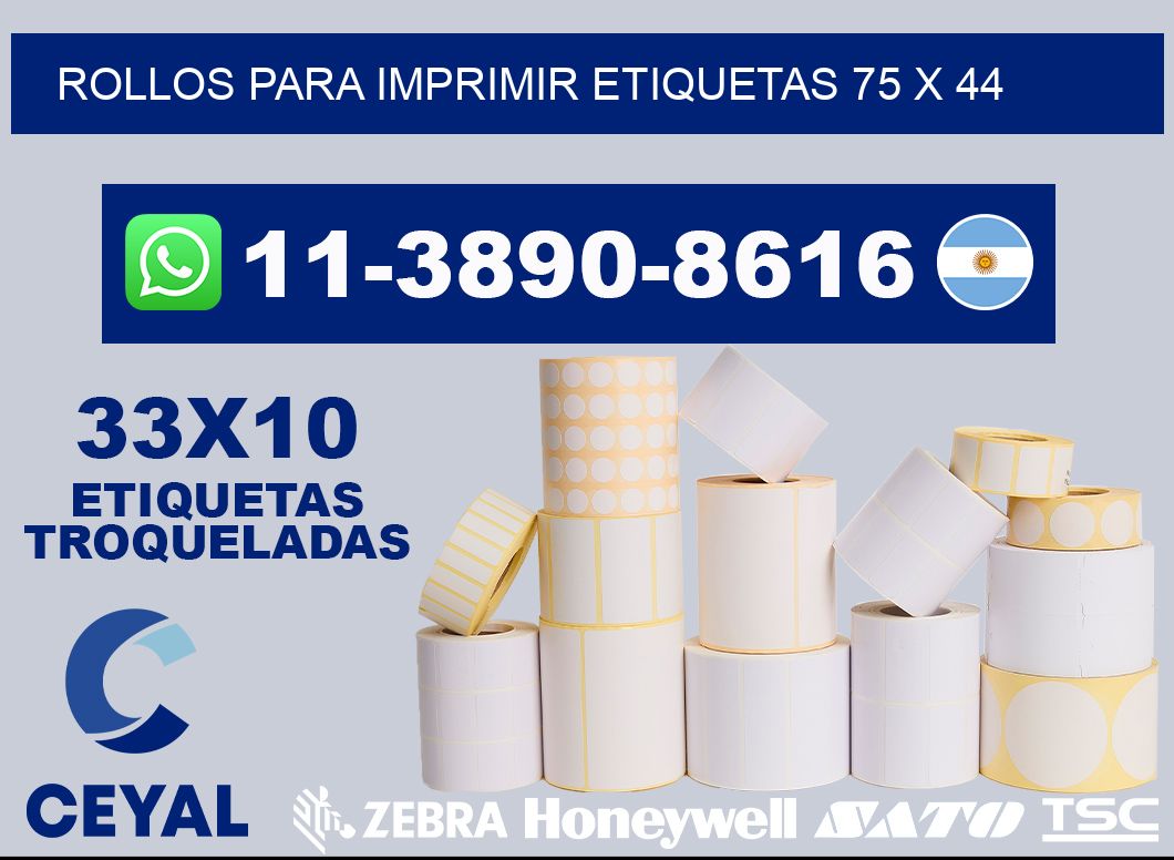 rollos para imprimir etiquetas 75 x 44