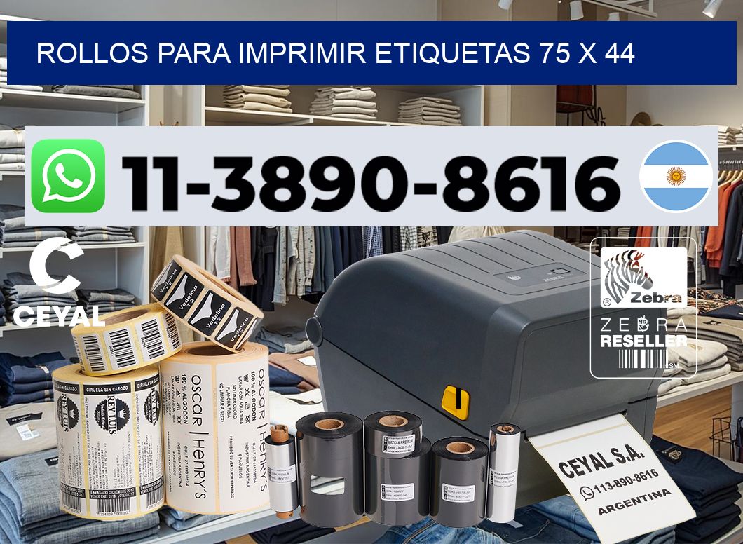 rollos para imprimir etiquetas 75 x 44