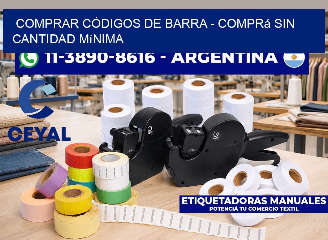 COMPRAR CÓDIGOS DE BARRA - Comprá sin cantidad mínima