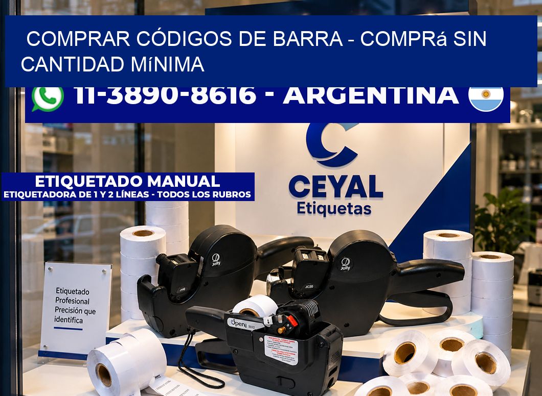 COMPRAR CÓDIGOS DE BARRA - Comprá sin cantidad mínima