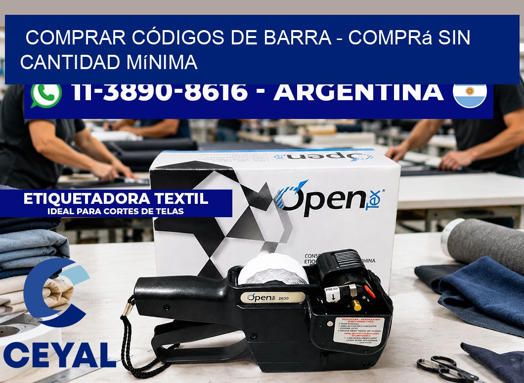COMPRAR CÓDIGOS DE BARRA - Comprá sin cantidad mínima