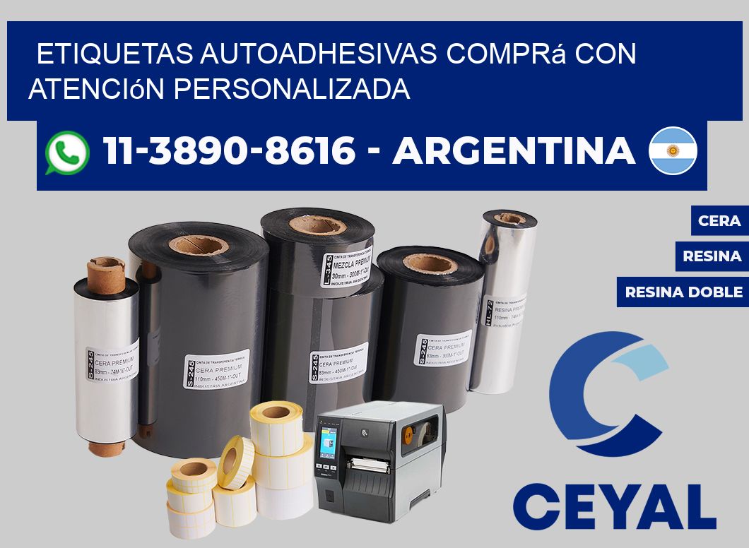 ETIQUETAS AUTOADHESIVAS Comprá con atención personalizada