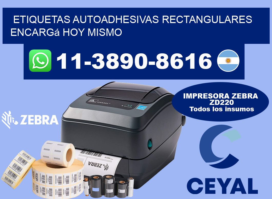 ETIQUETAS AUTOADHESIVAS RECTANGULARES Encargá hoy mismo
