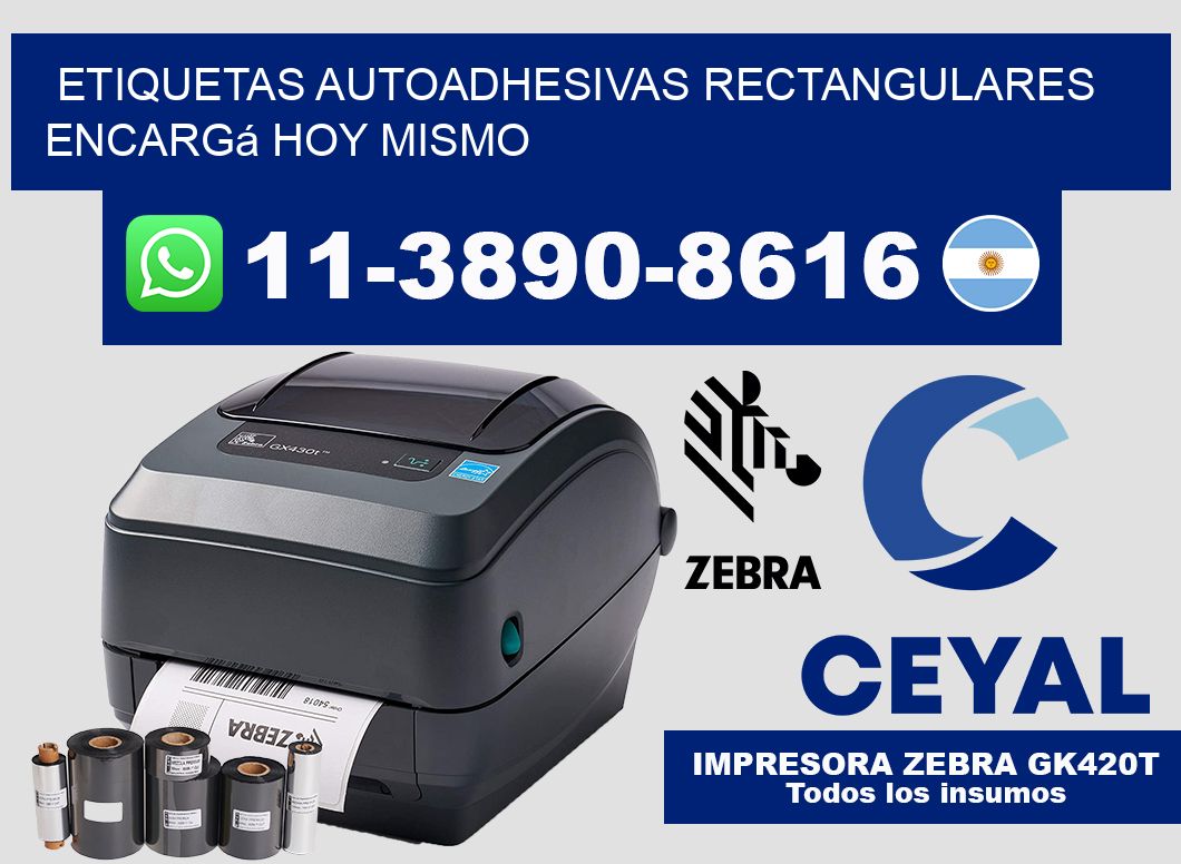 ETIQUETAS AUTOADHESIVAS RECTANGULARES Encargá hoy mismo