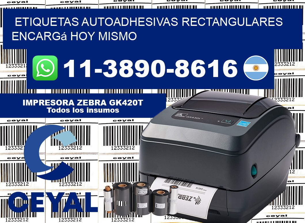 ETIQUETAS AUTOADHESIVAS RECTANGULARES Encargá hoy mismo