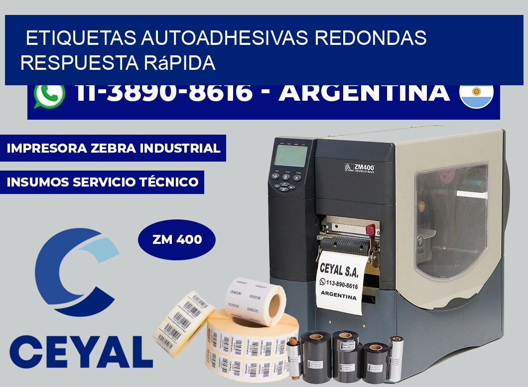 ETIQUETAS AUTOADHESIVAS REDONDAS Respuesta rápida