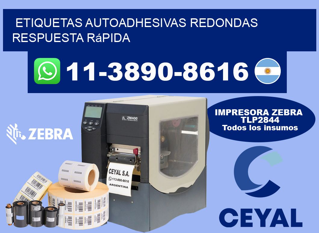 ETIQUETAS AUTOADHESIVAS REDONDAS Respuesta rápida