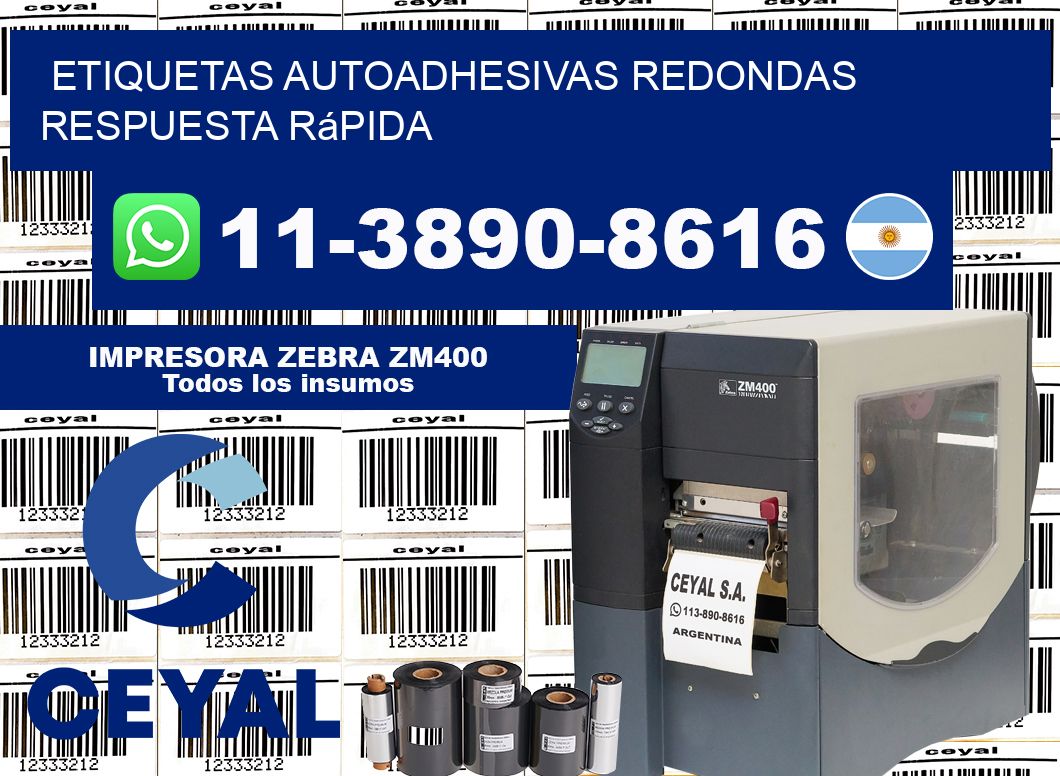 ETIQUETAS AUTOADHESIVAS REDONDAS Respuesta rápida