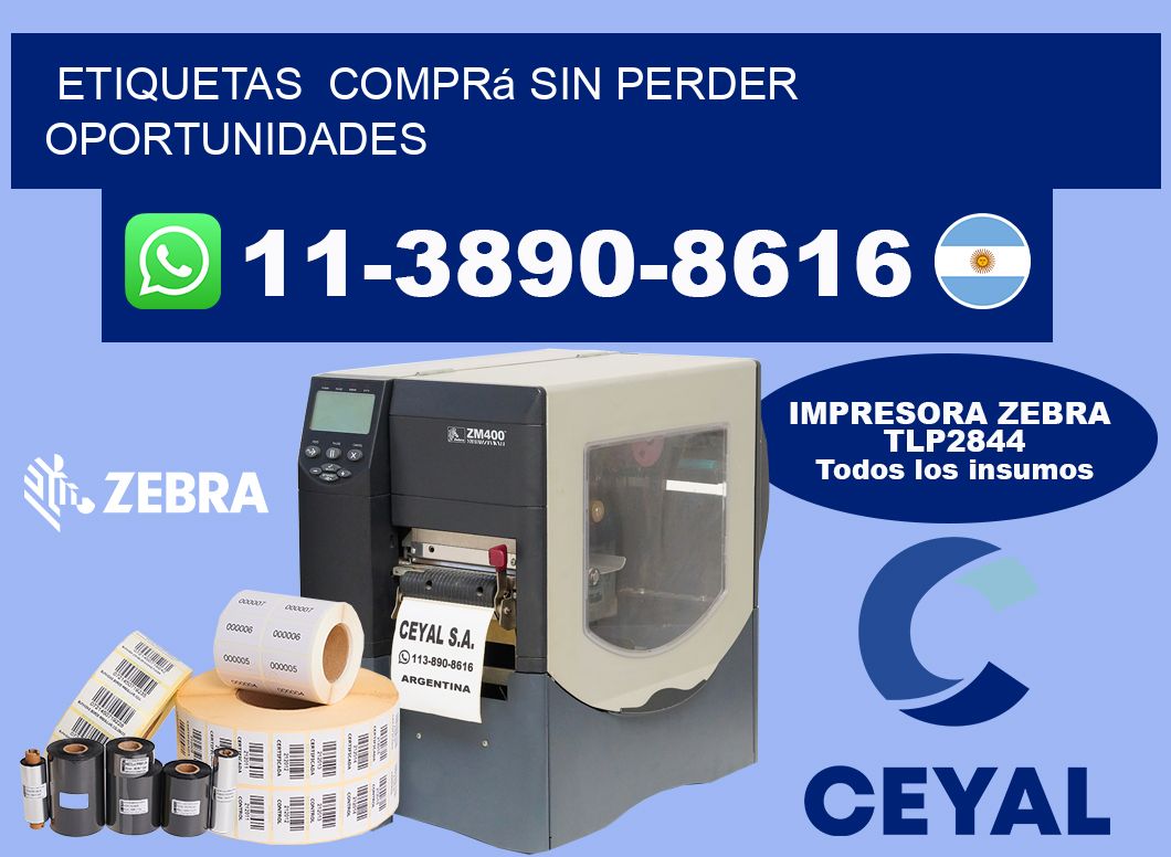 ETIQUETAS  Comprá sin perder oportunidades