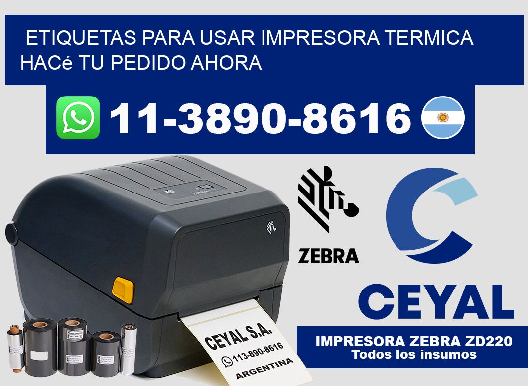 ETIQUETAS PARA USAR IMPRESORA TERMICA Hacé tu pedido ahora