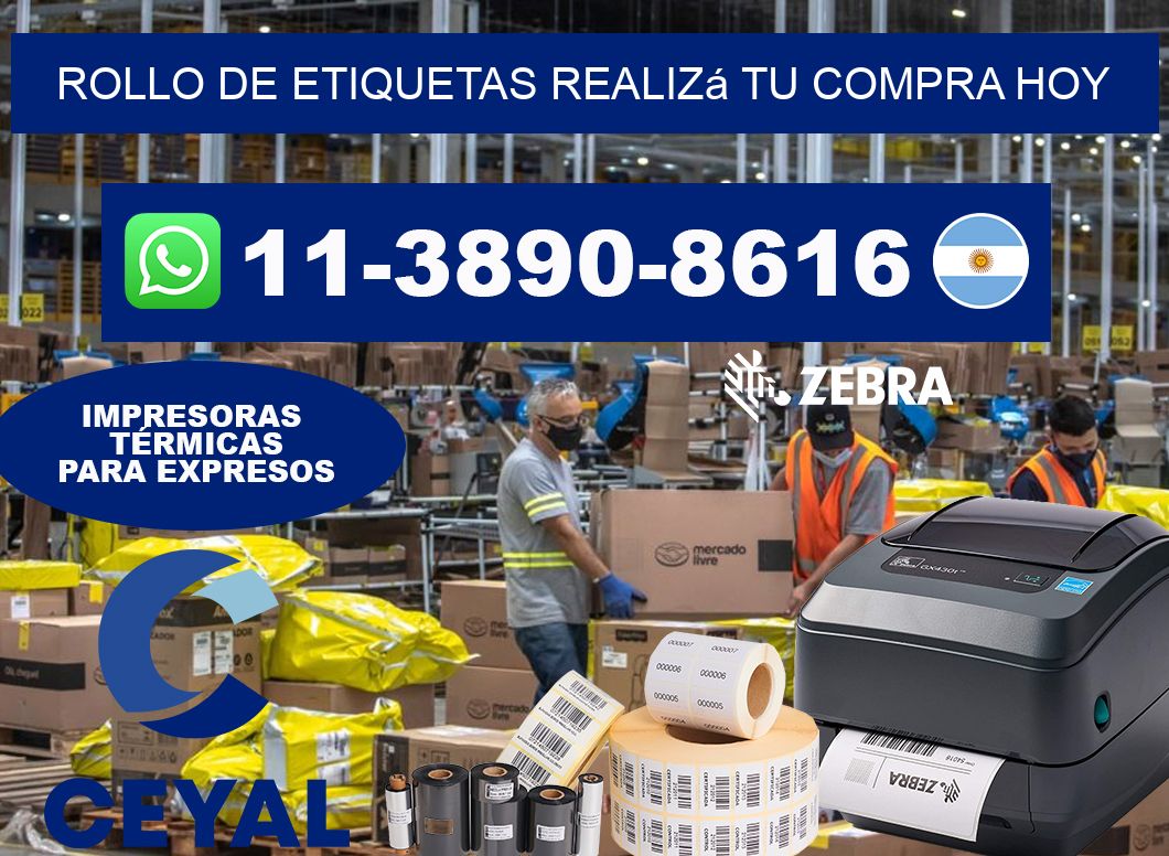 ROLLO DE ETIQUETAS Realizá tu compra hoy