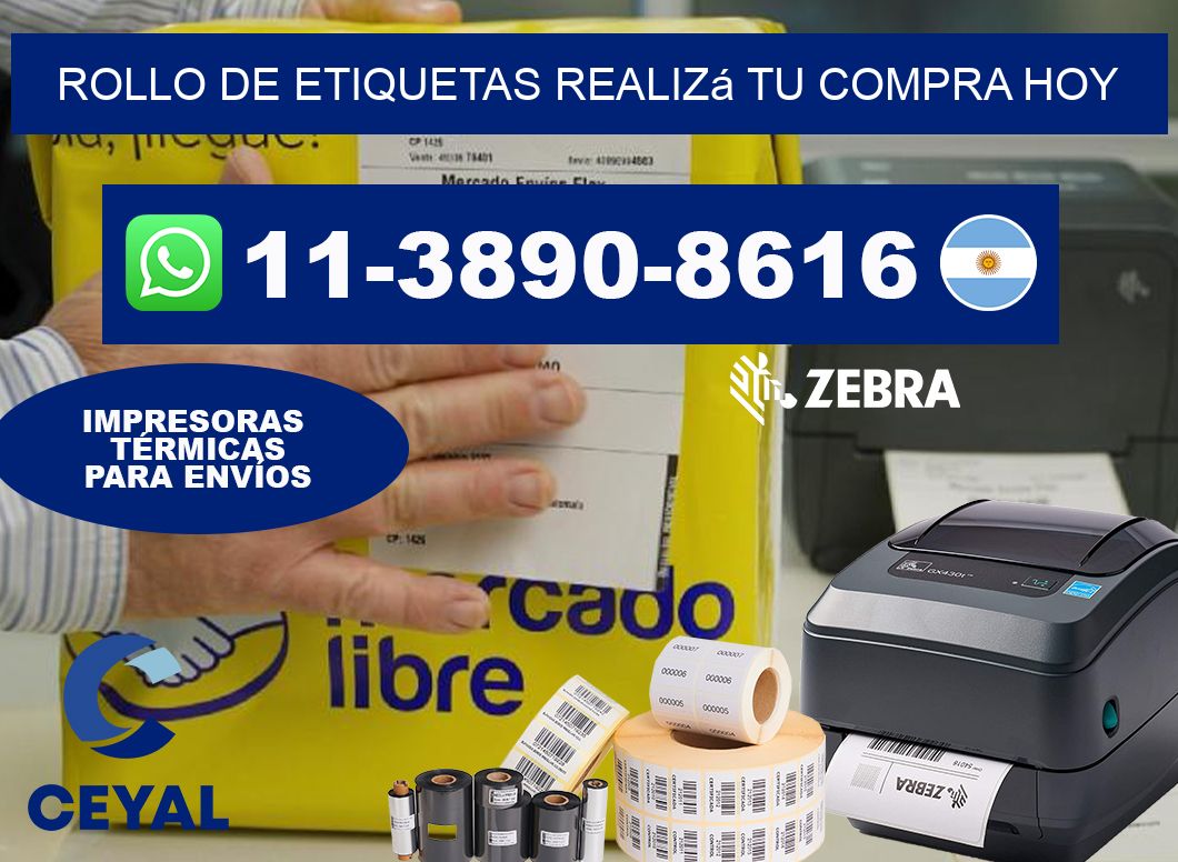 ROLLO DE ETIQUETAS Realizá tu compra hoy