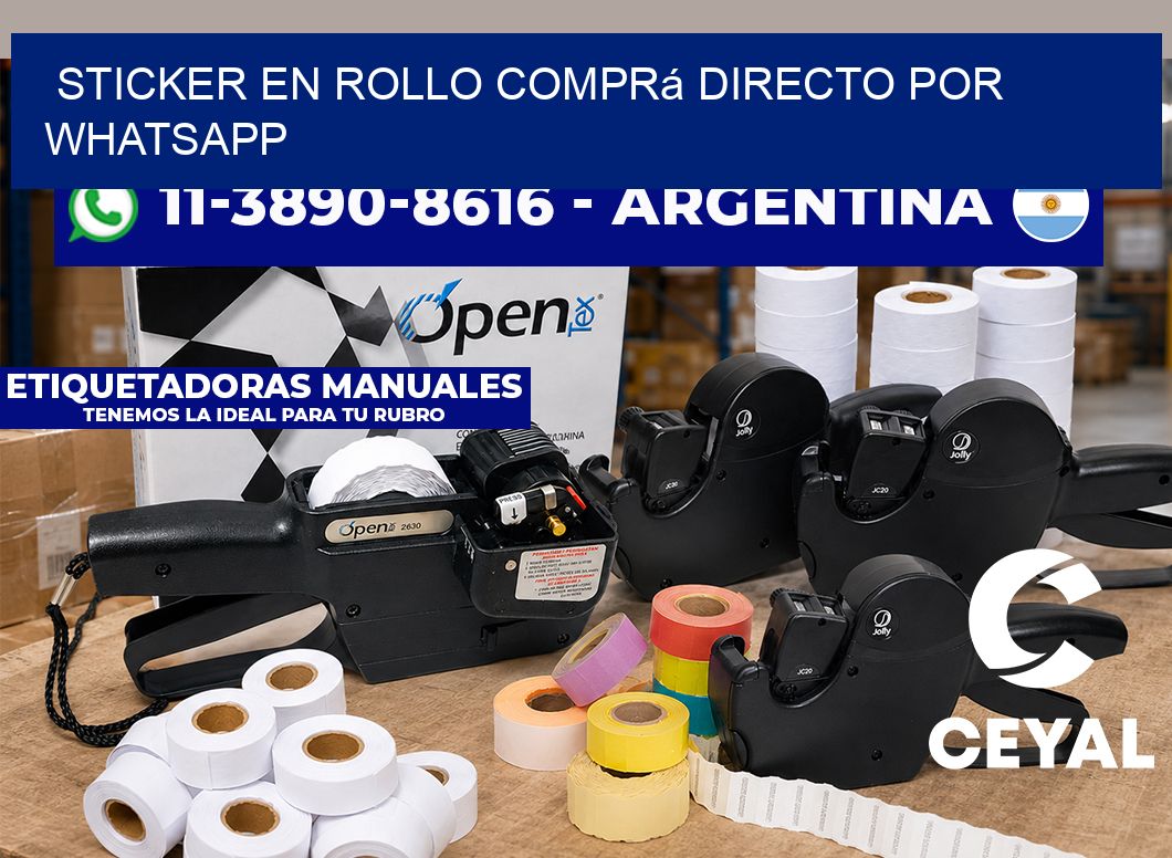 STICKER EN ROLLO Comprá directo por WhatsApp